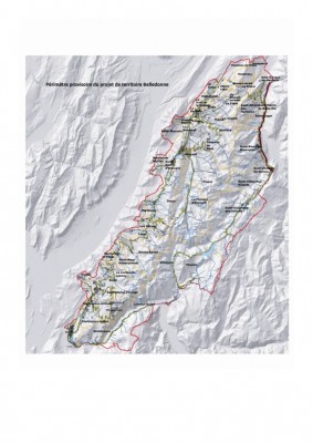 Carte en r en relief du Parc Naturel Régional de Belledonne