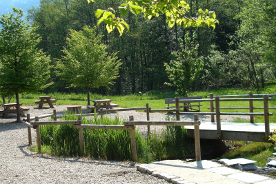 Espace aménagé à la source des Fontaines