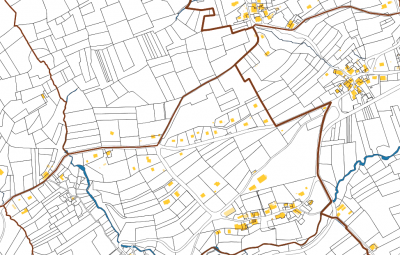 Vue du cadastre du Bourget en Huile