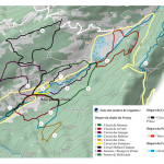Plan des sentiers de raquettes au Bourget en Huile