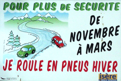 Pour plus de sécurité je roule e pneus hiver